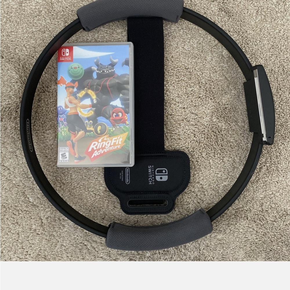Nintendo Ring Fit Adventure with Black and Gray Ring-Con